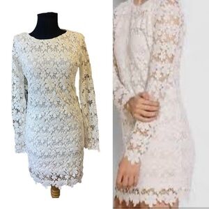 NWOT Oh My Love Long Sleeve Lace Midi Dress Size XS